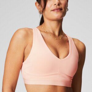 Fabletics All Day Every Day Adjustable Sports Bra Pink Butterceam